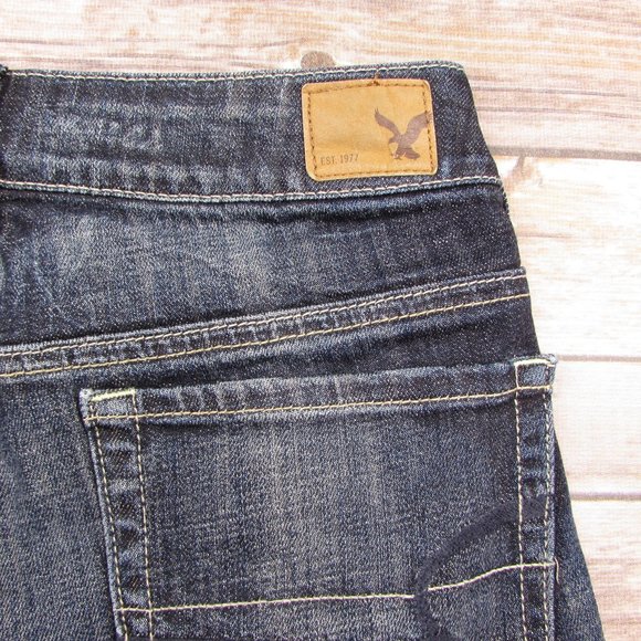 American Eagle AEO Raw Hem Booty Shorts Stretch 2 - Picture 5 of 7